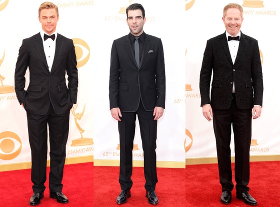 Derek Hough, Jesse Tyler Ferguson, Zachary Quinto, Emmy Awards, 2013 Derek Hough, Jesse Tyler Ferguson, Zachary Quinto, Emmy Awards, 2013