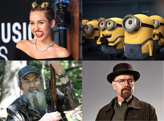 Miley Cyrus, Breaking Badf, Despicable Me Minions, Duck Dynasty Miley Cyrus, Breaking Badf, Despicable Me Minions, Duck Dynasty
