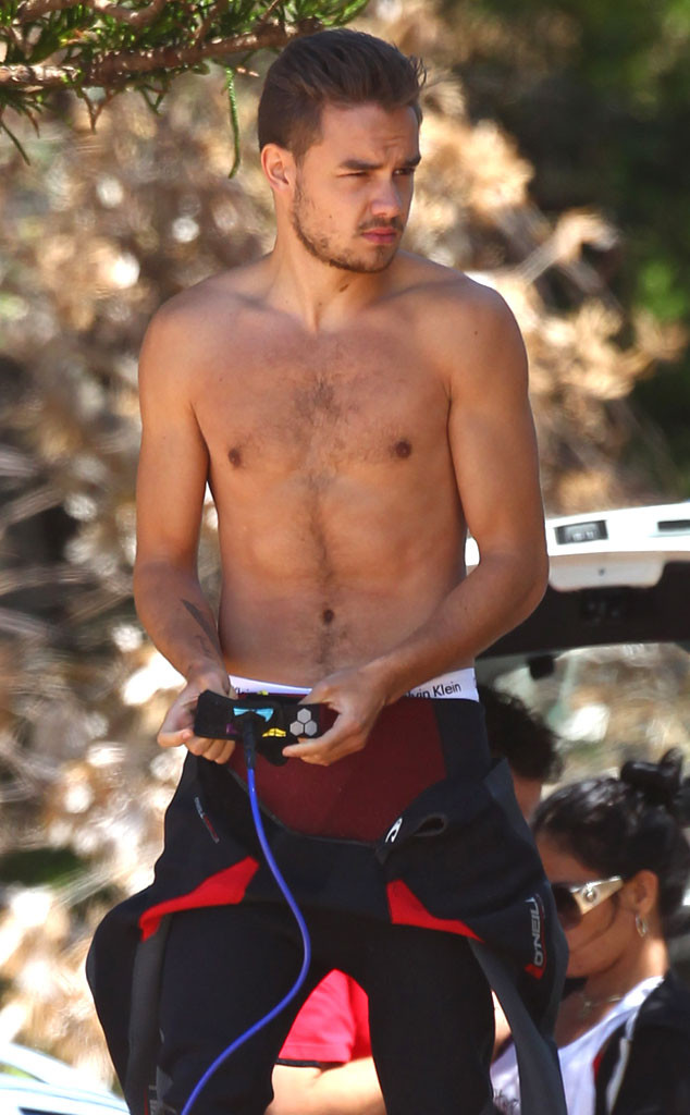 One Directions Liam Payne Goes Shirtless Before Day Of Surfing With Louis Tomlinson E News 