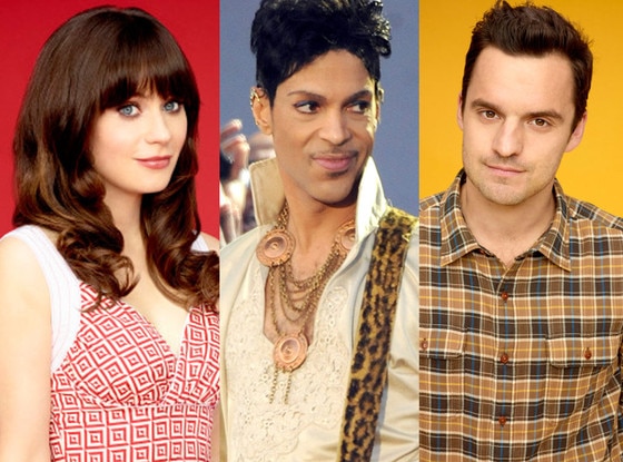 Prince, New Girl, Jack Johnson, Zooey Deschanel Prince, New Girl, Jack Johnson, Zooey Deschanel