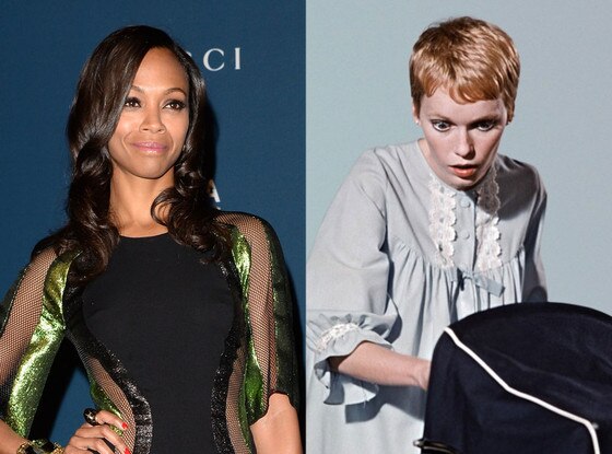 Zoe Saldana, Mia Farrow, Rosemary's Baby Zoe Saldana, Mia Farrow, Rosemary's Baby