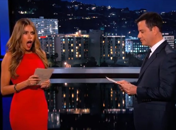Sofía Vergara Slaps Jimmy Kimmel Says Her Penis Is For Sure Bigger