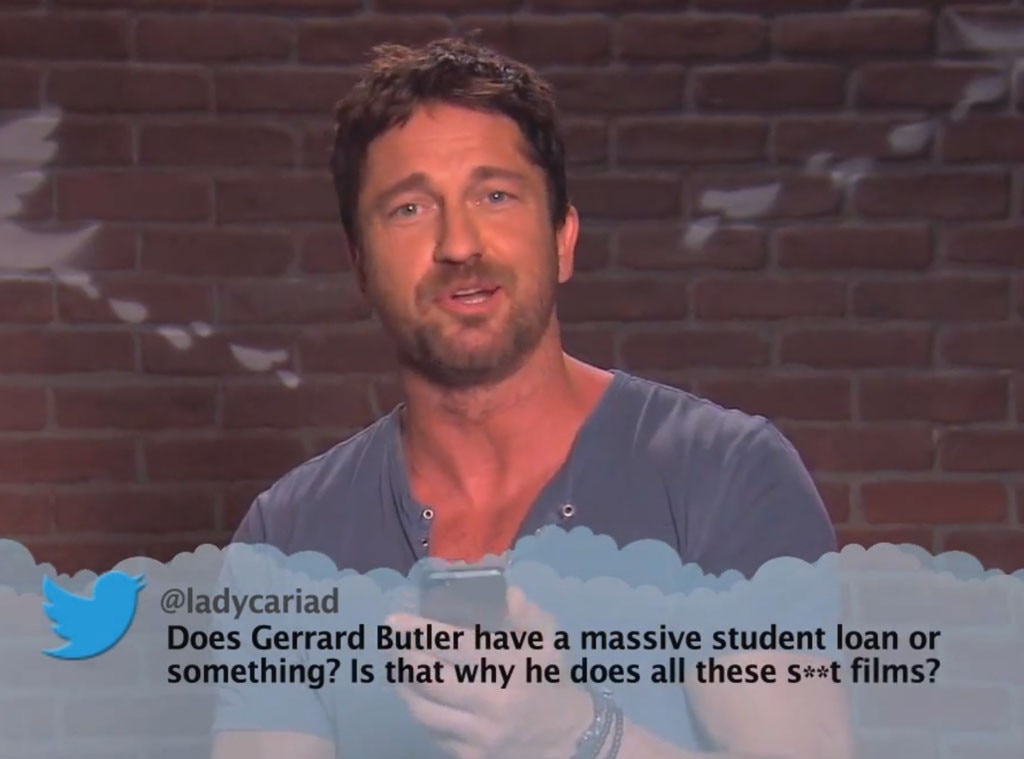 Gerard Butler from Celebrity Mean Tweets From Jimmy Kimmel Live! | E! News