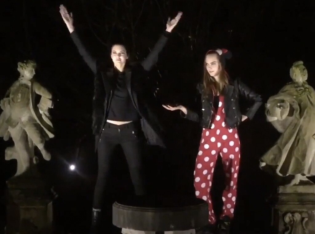 Kendall Jenner And Cara Delevingne Prance And Dance To Classic Christmas Song In Love Magazine 4655