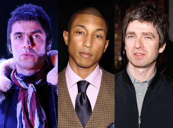 Liam Gallagher, Noel Gallagher, Pharrell Williams Liam Gallagher, Noel Gallagher, Pharrell Williams