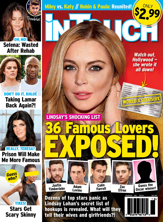 12 More Famous Names Revealed From Lindsay Lohan S Alleged Sex List E News