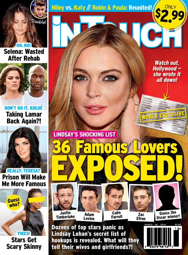 12 More Famous Names Revealed From Lindsay Lohans Alleged Sex List E News