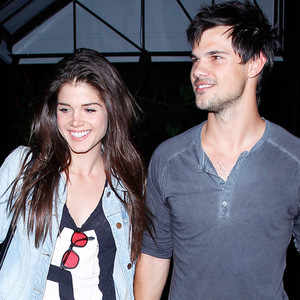 Taylor Lautner and Girlfriend Marie Avgeropoulos Very Happy Together