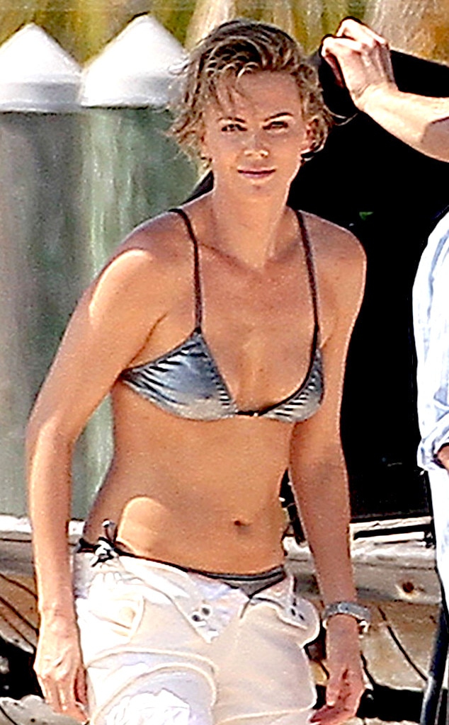 Charlize Theron Flaunts Her Sexy Figure In Multiple Bikinis For Photo