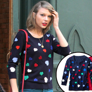 taylor swift heart sweater