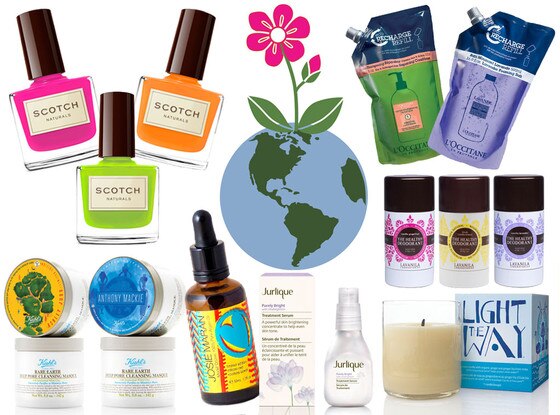 Earth Day Beauty Products Collage Earth Day Beauty Products Collage