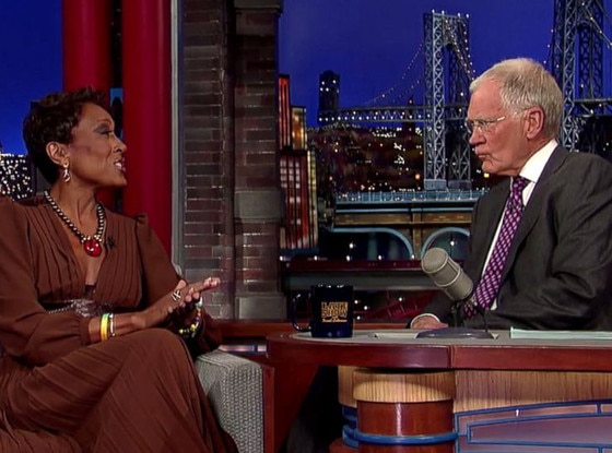 Robin Roberts, David Letterman Robin Roberts, David Letterman
