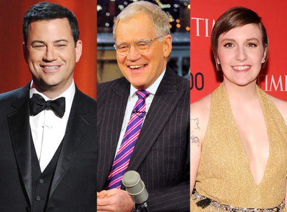 Jimmy Kimmel, David Letterman, Lena Dunham Jimmy Kimmel, David Letterman, Lena Dunham