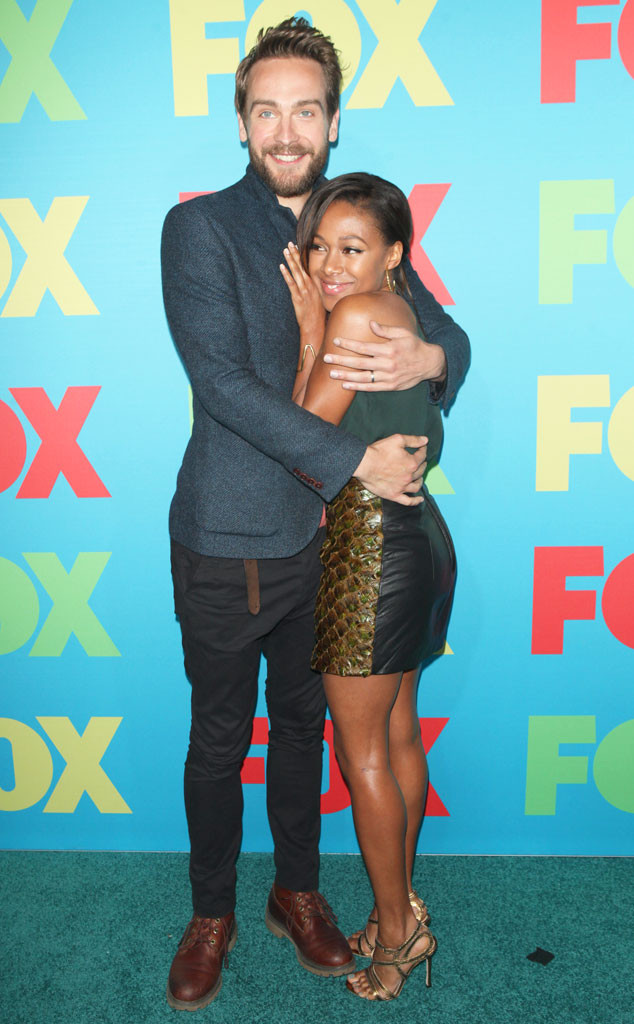 Tom Mison and Nicole Beharie from TV Stars at the 2014 Upfronts E! News