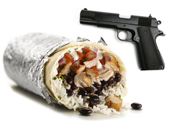 Chipotle Burrito, Gun Chipotle Burrito, Gun