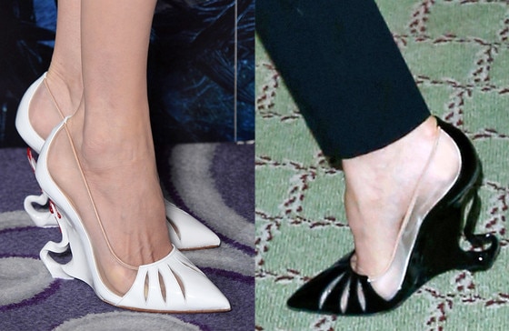 Angelina Jolie Wears Custom Maleficent Inspired Louboutins—check Out