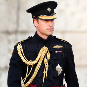 Prince William Looks Dashing in Black & Gold Irish Guards Uniform at