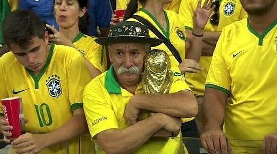 Sad Brazilian Fan, German vs. Brazil, World Cup Sad Brazilian Fan, German vs. Brazil, World Cup