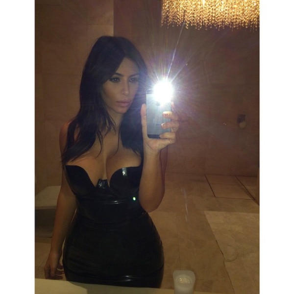 Kim Kardashian Flaunts Major Cleavage In Latest Sexy
