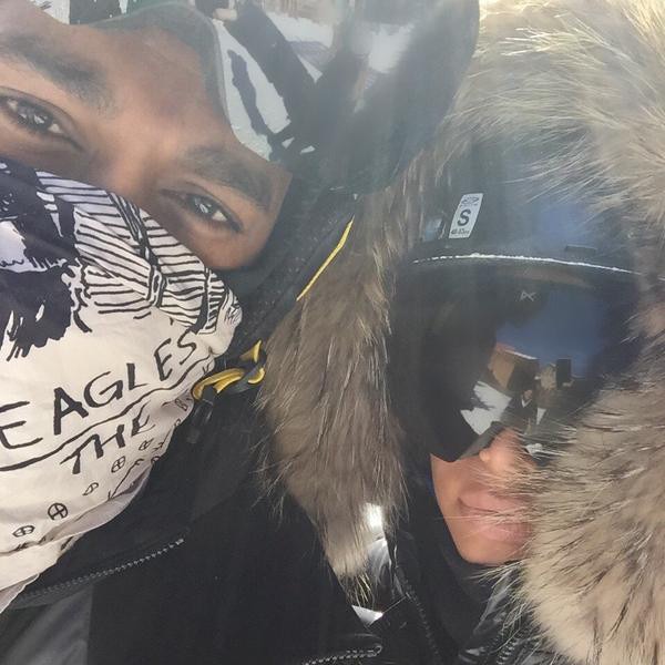 Kim Kardashian Tries Her Best to Work Snow Gear During Romantic Ski