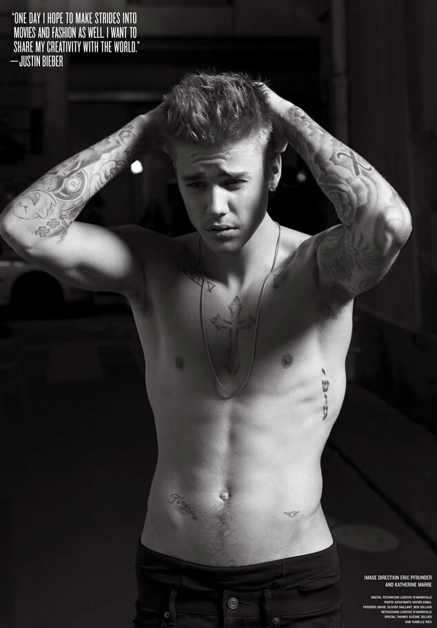 Justin Bieber Goes Shirtless Again In V Magazine—wonder What Mark