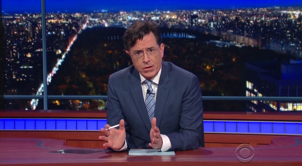 Stephen Colbert, The Late Show, Post-Paris Attacks Stephen Colbert, The Late Show, Post-Paris Attacks