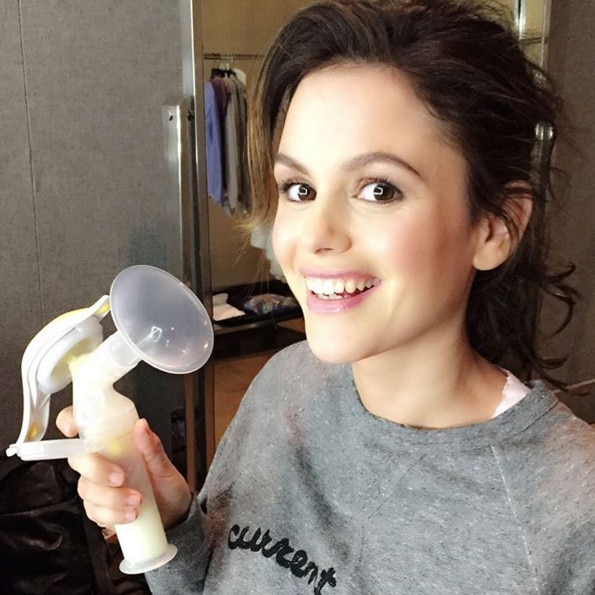 Rachel Bilson Looks Really Pumped as She Gets Ready to Breastfeed Baby