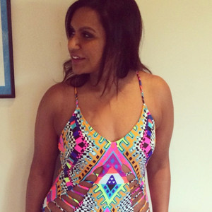 Mindy Kaling Shows Off Her Body and Lots of Skin in Sexy One-Piece