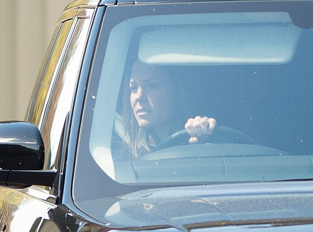 Ready To Pop Kate Middleton Spotting Driving Through