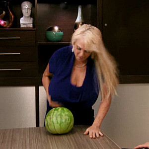 Woman Smash Watermelons With Breasts 112