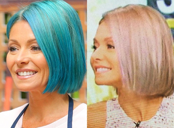 Kelly Ripa Hair Changes | kelly ripa ditches blue hair for opal locks after just 1 Kelly Ripa Hair Changes | kelly ripa ditches blue hair for opal locks after just 1