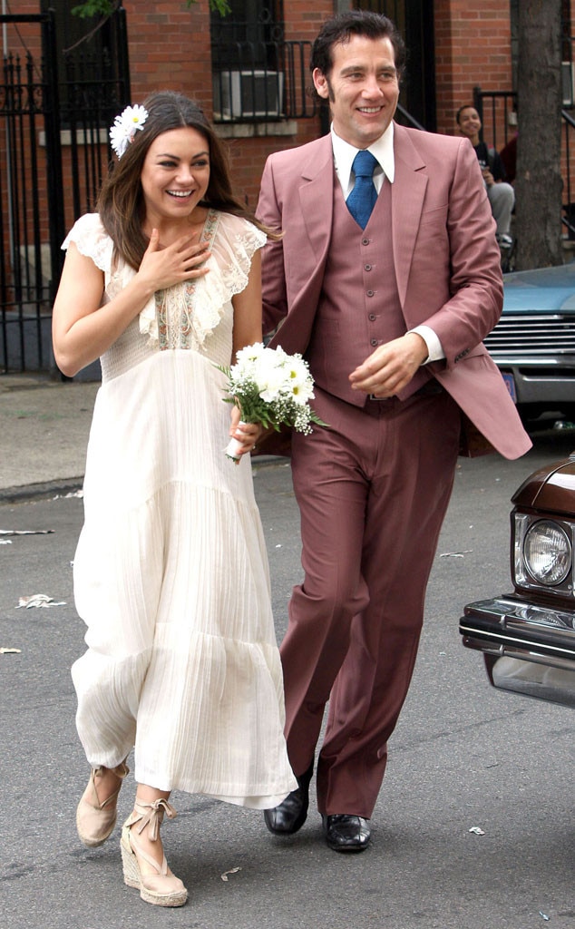 Mila Kunis Wears Three Different Wedding Dresses See Pretty Gowns From