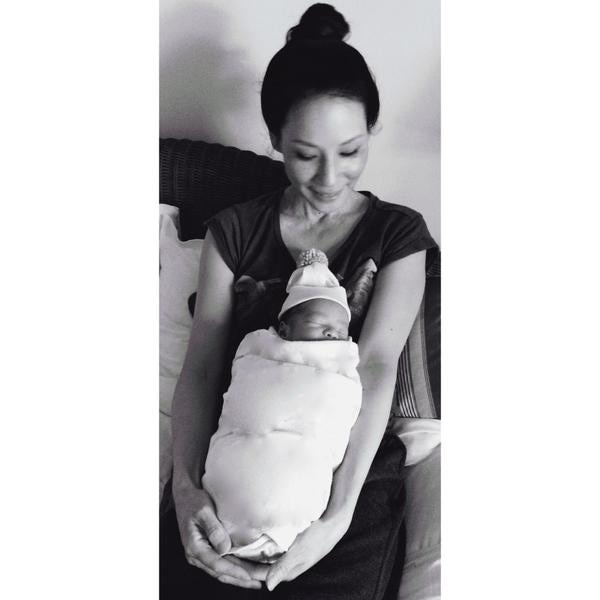 Lucy Liu Shares Another Adorable Photo Of Newborn Son Rockwell—see For