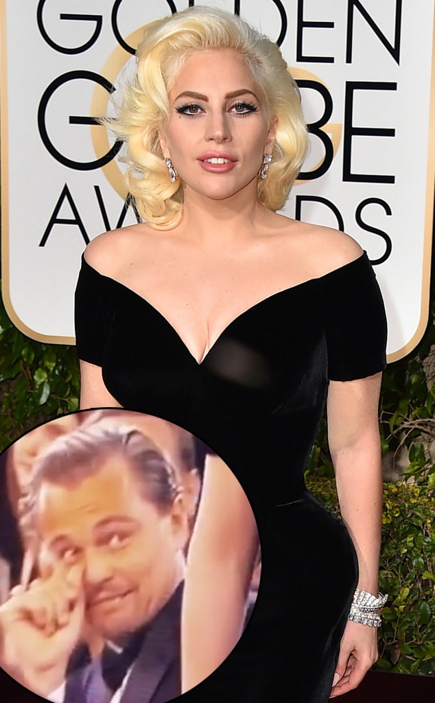 Lady Gaga, Leonardo DiCaprio, Golden Globe Awards Lady Gaga, Leonardo DiCaprio, Golden Globe Awards