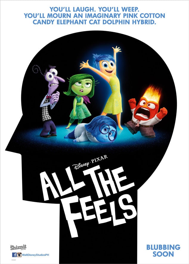 Inside Out Fake Movie Poster, All the Feels Inside Out Fake Movie Poster, All the Feels