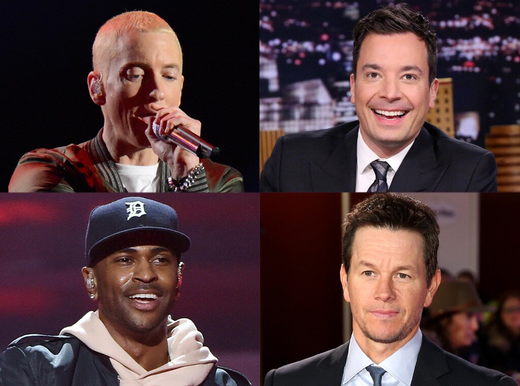 Big Sean, Eminem, Jimmy Fallon, Mark Wahlberg Big Sean, Eminem, Jimmy Fallon, Mark Wahlberg