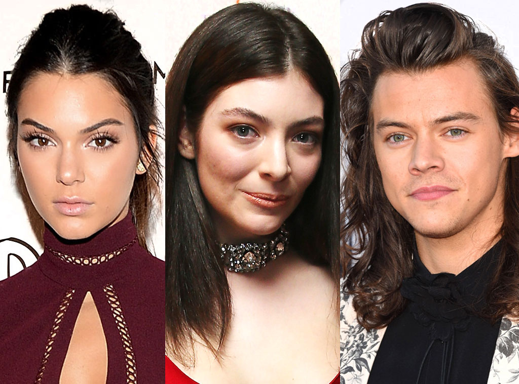 Harry Styles, Lorde, Kendall Jenner Harry Styles, Lorde, Kendall Jenner