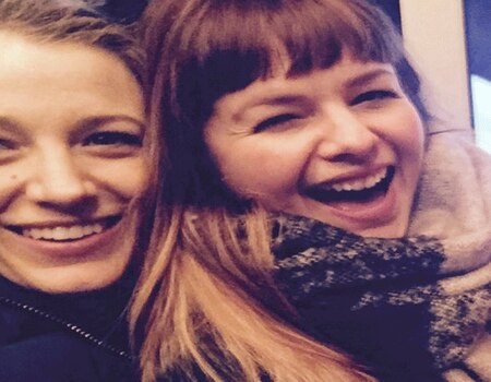 Blake Lively Rubs Amber Tamblyn's Baby Bump and Congratulates Her BFF on Her Pregnancy News