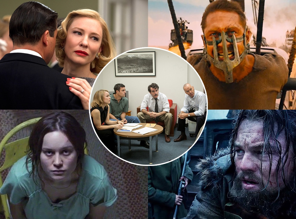 Carol, Mad Max: Fury Road, The Revenant, Room, Spotlight Carol, Mad Max: Fury Road, The Revenant, Room, Spotlight