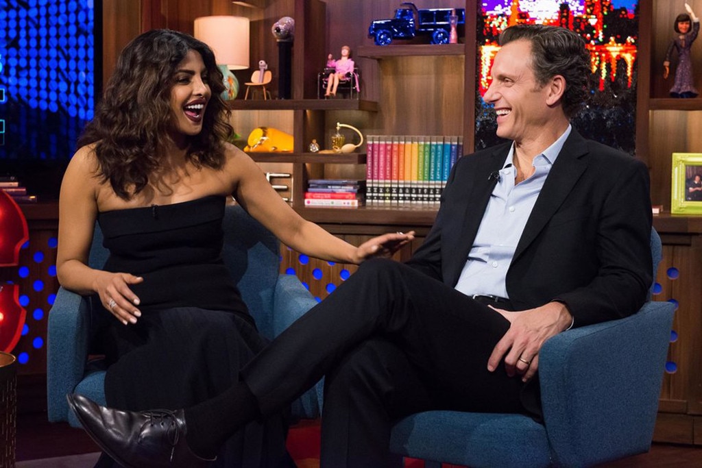 Priyanka Chopra, Tony Goldwyn, Watch What Happens Live Priyanka Chopra, Tony Goldwyn, Watch What Happens Live