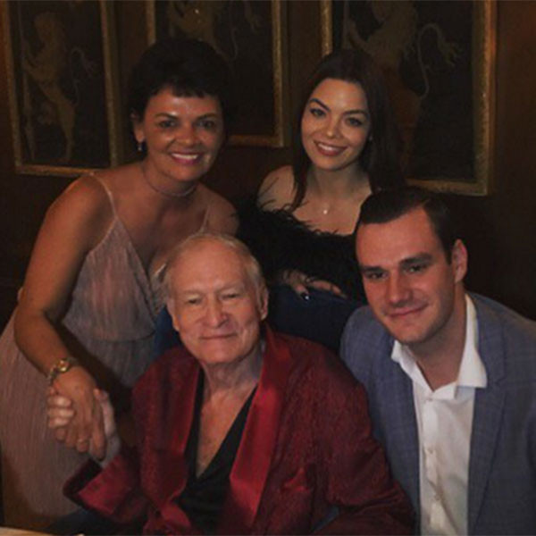 Hugh Hefner Returns to Twitter by Sharing Family Photo From His Thanksgiving Celebration