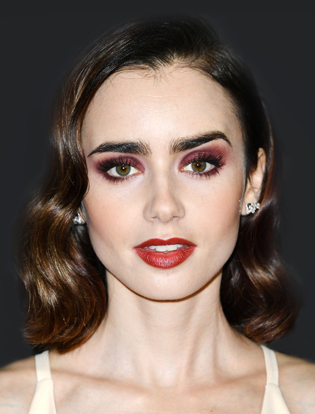 Lily Collins Just Mastered A New Layering Trick With Eye Shadows E