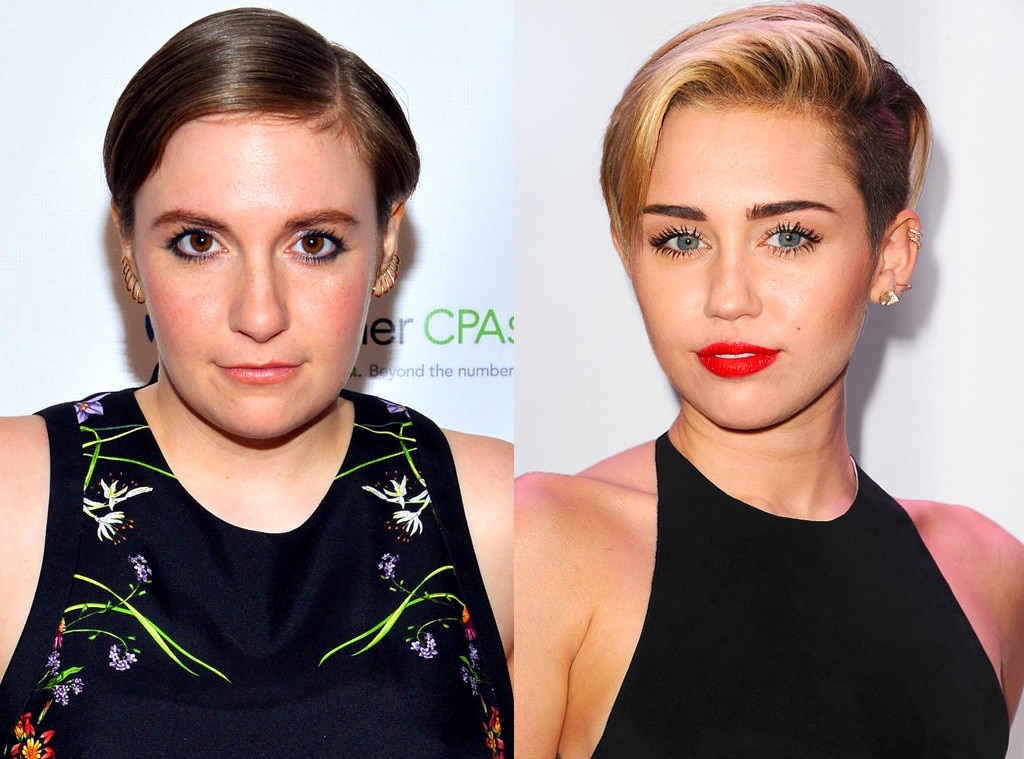 Lena Dunham, Miley Cyrus Lena Dunham, Miley Cyrus