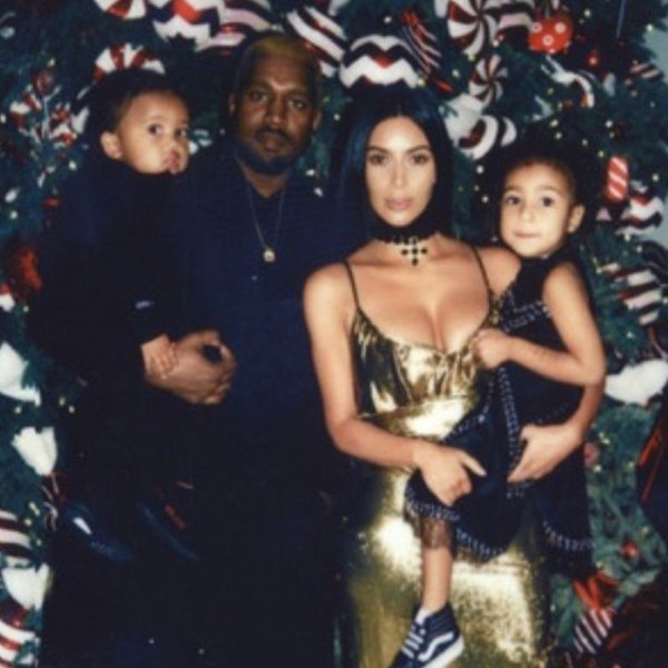 Kanye West, Kim Kardashian, Saint, North