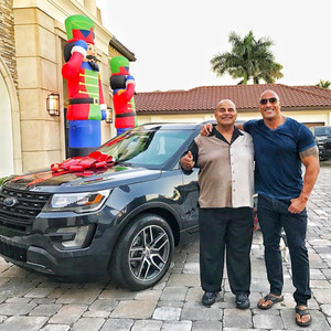 Dwayne Johnson Surprises His Dad With a Car for Christmas