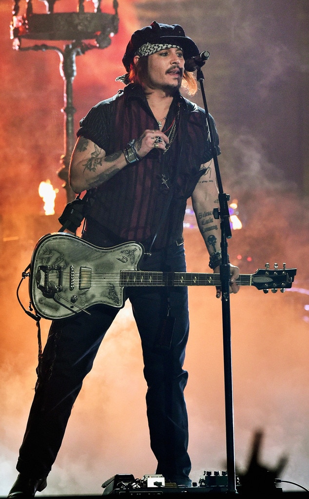 Johnny Depp, Hollywood Vampires, 2016 Grammy Awards, Show Johnny Depp, Hollywood Vampires, 2016 Grammy Awards, Show