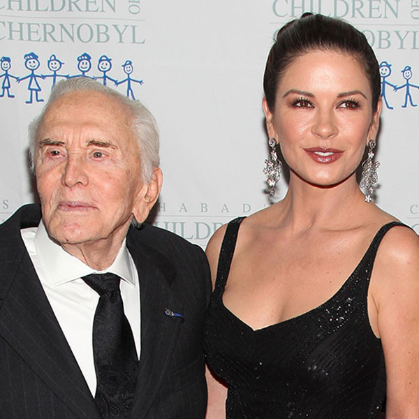 Catherine Zeta-Jones Wishes Her "Hero" Kirk Douglas a Happy 101st Birthday