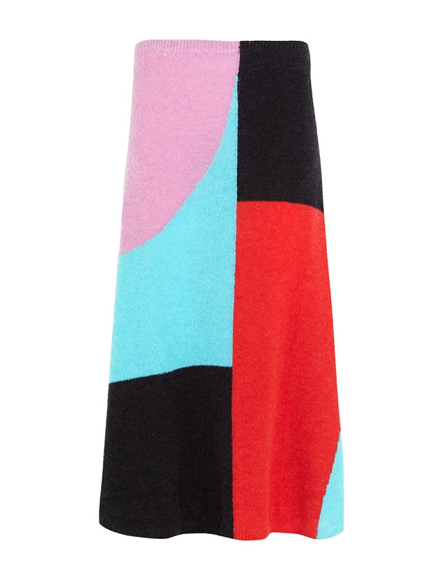 ESC: Saturday Savings Color Block Skirt