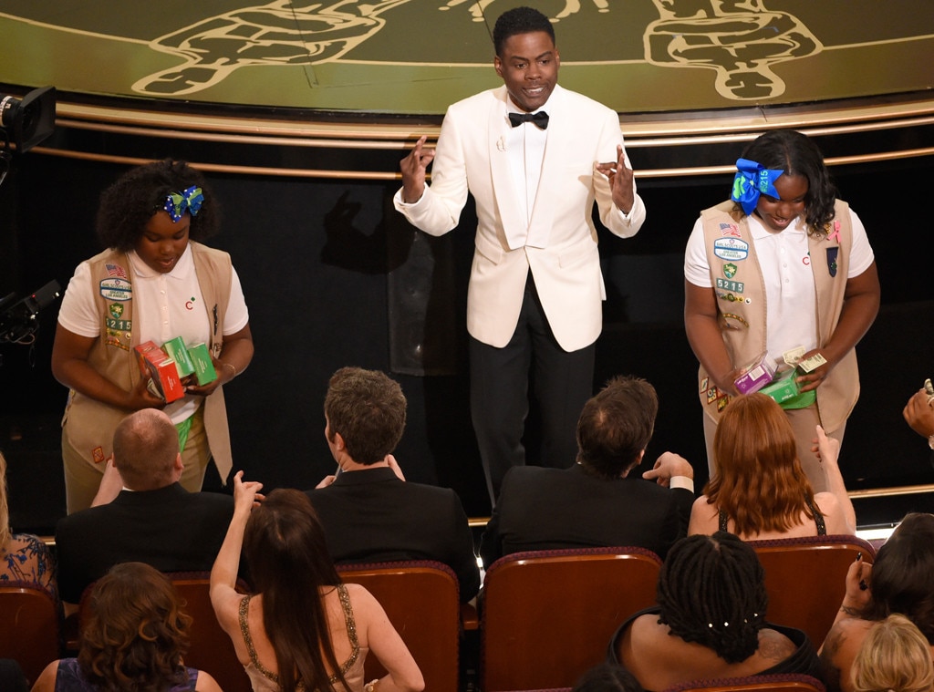 Chris Rock, Girl Scotts, 2016 Oscars, Academy Awards Chris Rock, Girl Scotts, 2016 Oscars, Academy Awards