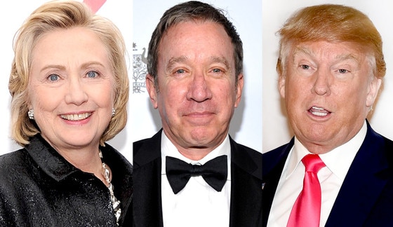 Hillary Clinton, Tim Allen, Donald Trump Hillary Clinton, Tim Allen, Donald Trump